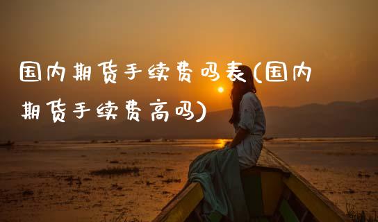 国内期货手续费吗表(国内期货手续费高吗)_https://www.zztgc.com_黄金期货_第1张