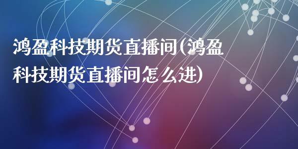 鸿盈科技期货直播间(鸿盈科技期货直播间怎么进)_https://www.zztgc.com_期货行情_第1张