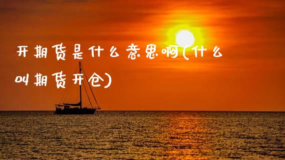 开期货是什么意思啊(什么叫期货开仓)_https://www.zztgc.com_原油期货_第1张