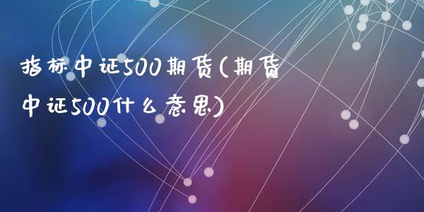 指标中证500期货(期货中证500什么意思)_https://www.zztgc.com_期货行情_第1张
