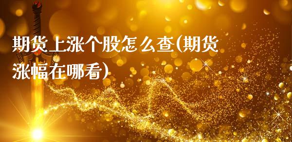 期货上涨个股怎么查(期货涨幅在哪看)_https://www.zztgc.com_期货直播_第1张