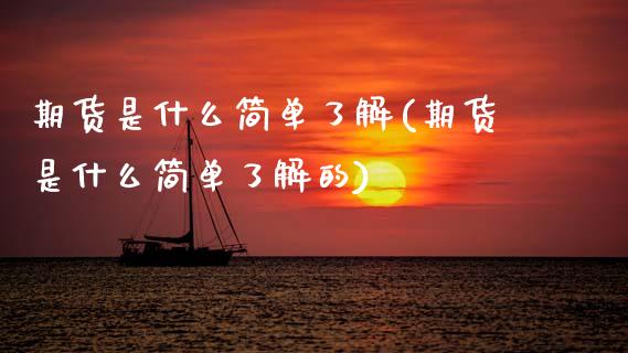 期货是什么简单了解(期货是什么简单了解的)_https://www.zztgc.com_黄金期货_第1张