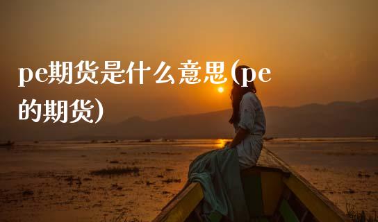 pe期货是什么意思(pe的期货)_https://www.zztgc.com_原油期货_第1张
