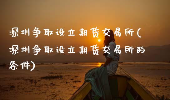 深圳争取设立期货交易所(深圳争取设立期货交易所的条件)_https://www.zztgc.com_期货入门_第1张