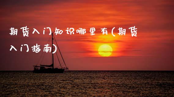 期货入门知识哪里有(期货入门指南)_https://www.zztgc.com_期货行情_第1张