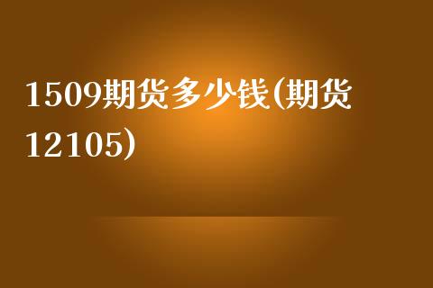 1509期货多少钱(期货12105)_https://www.zztgc.com_期货行情_第1张