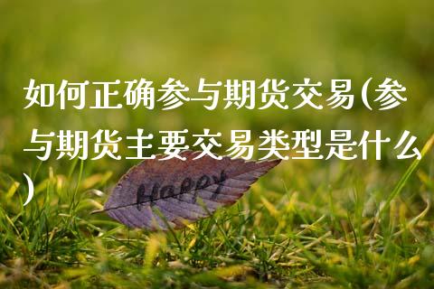 如何正确参与期货交易(参与期货主要交易类型是什么)_https://www.zztgc.com_期货直播_第1张