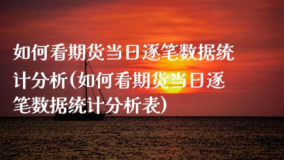 如何看期货当日逐笔数据统计分析(如何看期货当日逐笔数据统计分析表)_https://www.zztgc.com_期货行情_第1张