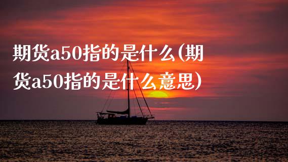 期货a50指的是什么(期货a50指的是什么意思)_https://www.zztgc.com_期货直播_第1张