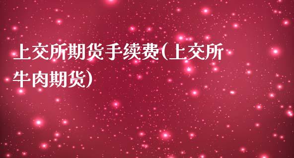 上交所期货手续费(上交所牛肉期货)_https://www.zztgc.com_期货入门_第1张