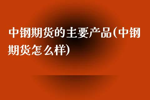 中钢期货的主要产品(中钢期货怎么样)_https://www.zztgc.com_期货入门_第1张