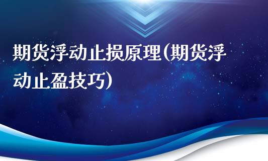 期货浮动止损原理(期货浮动止盈技巧)_https://www.zztgc.com_原油期货_第1张