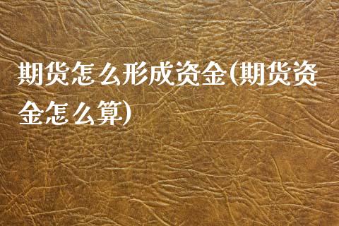 期货怎么形成资金(期货资金怎么算)_https://www.zztgc.com_期货直播_第1张