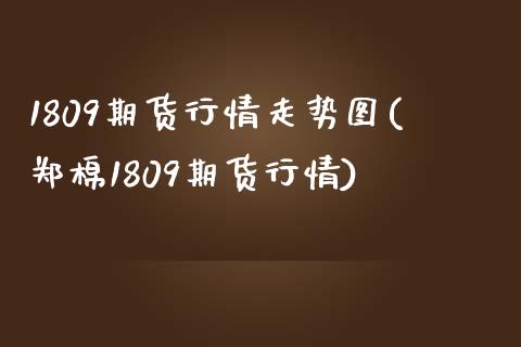 1809期货行情走势图(郑棉1809期货行情)_https://www.zztgc.com_期货行情_第1张