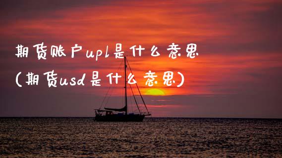 期货账户upl是什么意思(期货usd是什么意思)_https://www.zztgc.com_黄金期货_第1张