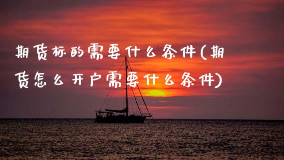 期货标的需要什么条件(期货怎么开户需要什么条件)_https://www.zztgc.com_期货行情_第1张