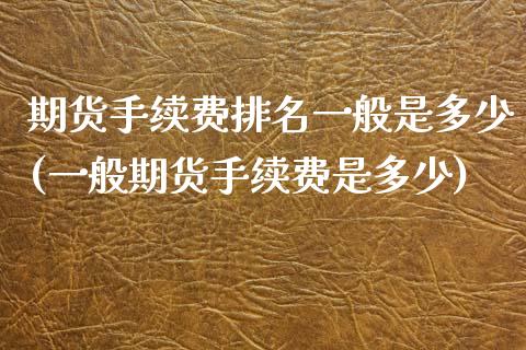 期货手续费排名一般是多少(一般期货手续费是多少)_https://www.zztgc.com_原油期货_第1张