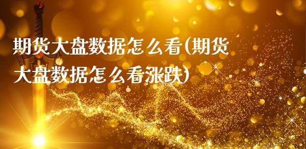 期货大盘数据怎么看(期货大盘数据怎么看涨跌)_https://www.zztgc.com_期货行情_第1张