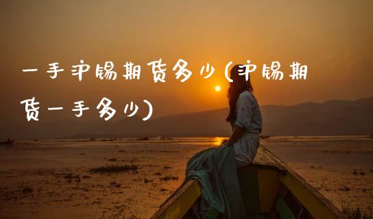 一手沪锡期货多少(沪锡期货一手多少)_https://www.zztgc.com_期货直播_第1张
