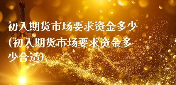 初入期货市场要求资金多少(初入期货市场要求资金多少合适)_https://www.zztgc.com_期货入门_第1张
