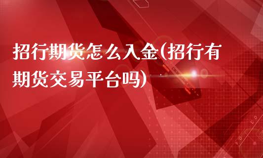 招行期货怎么入金(招行有期货交易平台吗)_https://www.zztgc.com_黄金期货_第1张