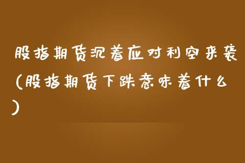 股指期货沉着应对利空来袭(股指期货下跌意味着什么)_期货入门_第1张_珍投期货网 股指期货沉着应对利空来袭(股指期货下跌意味着什么)_https://www.zztgc.com_期货入门_第1张