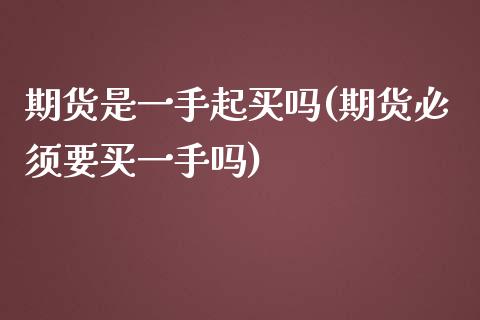 期货是一手起买吗(期货必须要买一手吗)_https://www.zztgc.com_期货行情_第1张