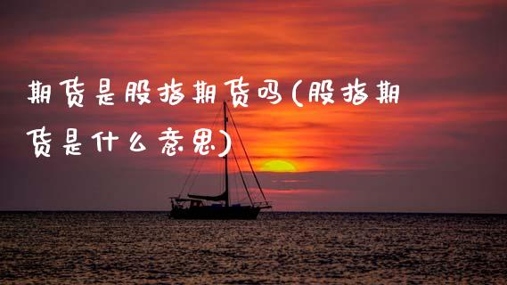 期货是股指期货吗(股指期货是什么意思)_https://www.zztgc.com_期货行情_第1张