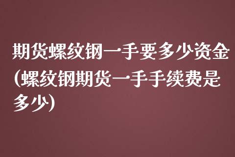 期货螺纹钢一手要多少资金(螺纹钢期货一手手续费是多少)_https://www.zztgc.com_期货直播_第1张