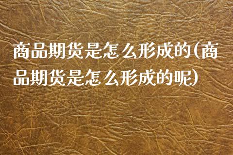 商品期货是怎么形成的(商品期货是怎么形成的呢)_https://www.zztgc.com_期货入门_第1张