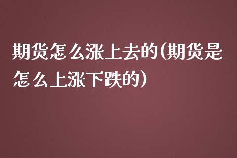 期货怎么涨上去的(期货是怎么上涨下跌的)_https://www.zztgc.com_期货入门_第1张