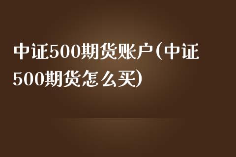 中证500期货账户(中证500期货怎么买)_https://www.zztgc.com_期货开户_第1张
