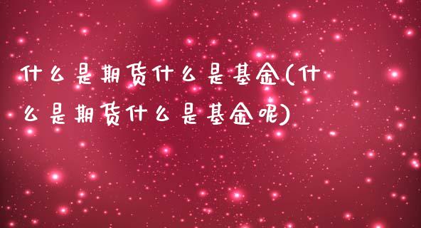 什么是期货什么是基金(什么是期货什么是基金呢)_https://www.zztgc.com_期货直播_第1张