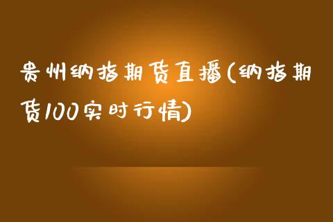 贵州纳指期货直播(纳指期货100实时行情)_https://www.zztgc.com_期货行情_第1张