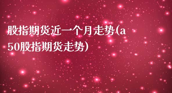 股指期货近一个月走势(a50股指期货走势)_https://www.zztgc.com_期货直播_第1张