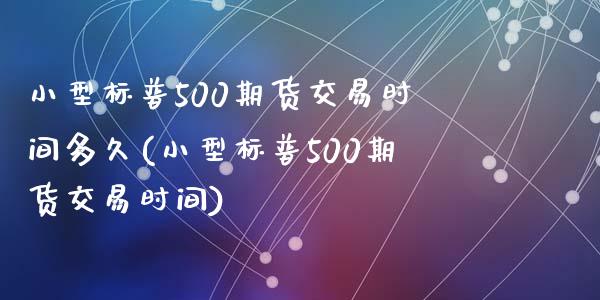 小型标普500期货交易时间多久(小型标普500期货交易时间)_https://www.zztgc.com_黄金期货_第1张