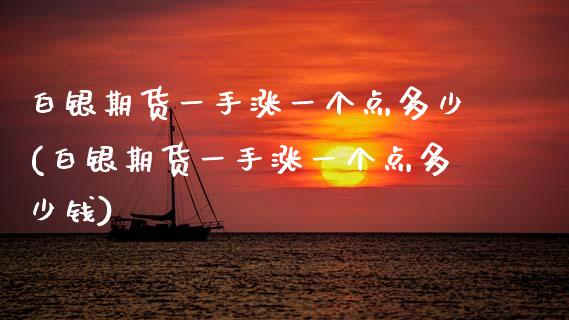 白银期货一手涨一个点多少(白银期货一手涨一个点多少钱)_https://www.zztgc.com_期货直播_第1张