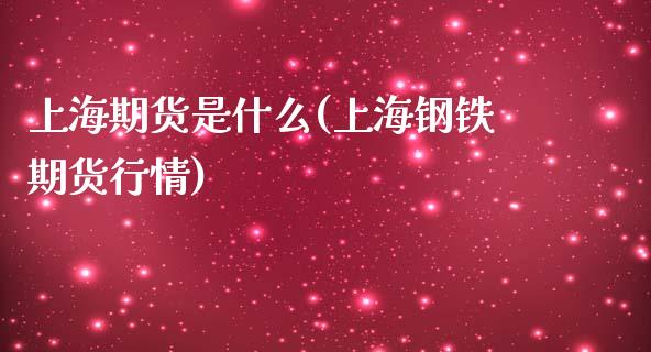 上海期货是什么(上海钢铁期货行情)_https://www.zztgc.com_原油期货_第1张