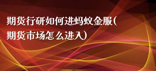 期货行研如何进蚂蚁金服(期货市场怎么进入)_https://www.zztgc.com_期货入门_第1张