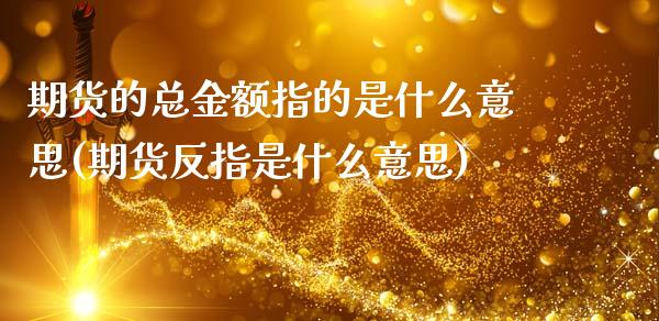 期货的总金额指的是什么意思(期货反指是什么意思)_https://www.zztgc.com_期货入门_第1张