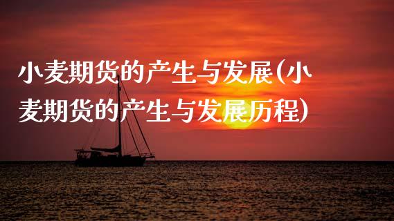小麦期货的产生与发展(小麦期货的产生与发展历程)_https://www.zztgc.com_原油期货_第1张