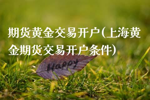 期货黄金交易开户(上海黄金期货交易开户条件)_https://www.zztgc.com_原油期货_第1张