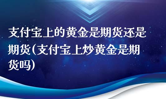 支付宝上的黄金是期货还是期货(支付宝上炒黄金是期货吗)_https://www.zztgc.com_期货开户_第1张