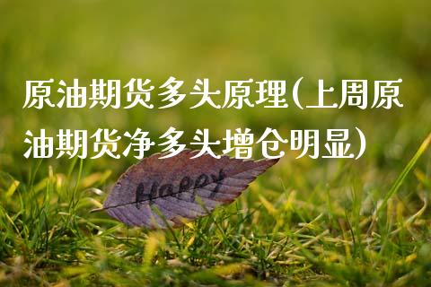 原油期货多头原理(上周原油期货净多头增仓明显)_https://www.zztgc.com_期货行情_第1张