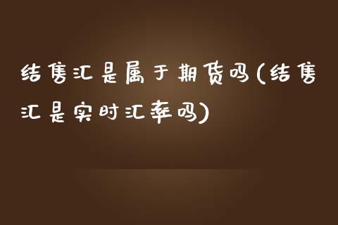 结售汇是属于期货吗(结售汇是实时汇率吗)_https://www.zztgc.com_期货入门_第1张