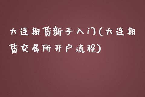 大连期货新手入门(大连期货交易所开户流程)_https://www.zztgc.com_黄金期货_第1张