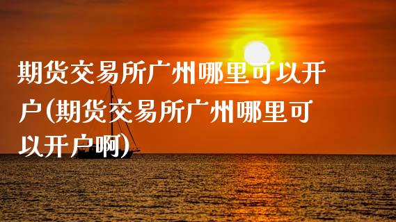 期货交易所广州哪里可以开户(期货交易所广州哪里可以开户啊)_https://www.zztgc.com_期货开户_第1张