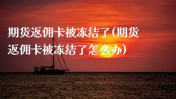 期货返佣卡被冻结了(期货返佣卡被冻结了怎么办)_https://www.zztgc.com_期货入门_第1张