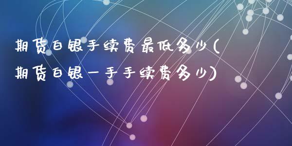 期货白银手续费最低多少(期货白银一手手续费多少)_https://www.zztgc.com_原油期货_第1张
