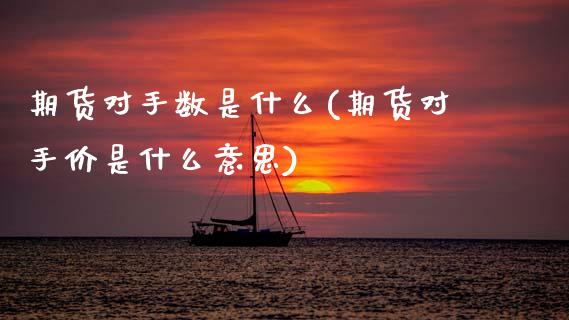 期货对手数是什么(期货对手价是什么意思)_https://www.zztgc.com_期货行情_第1张